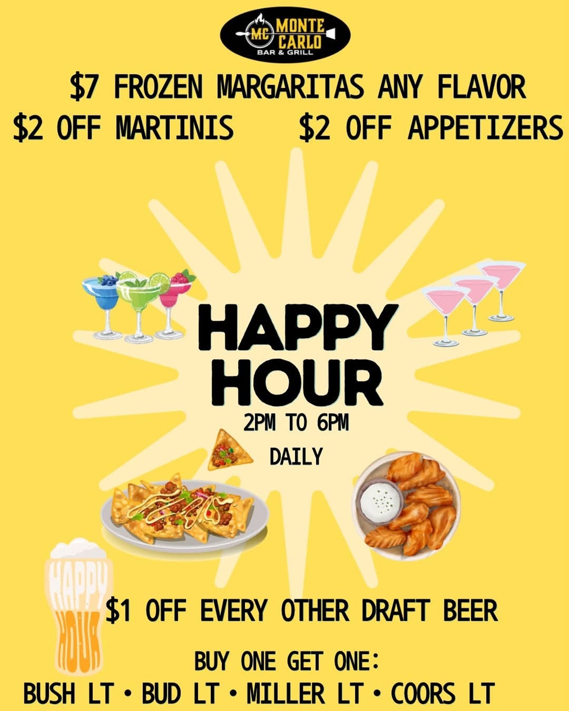 Happy Hour & Weekly Specials